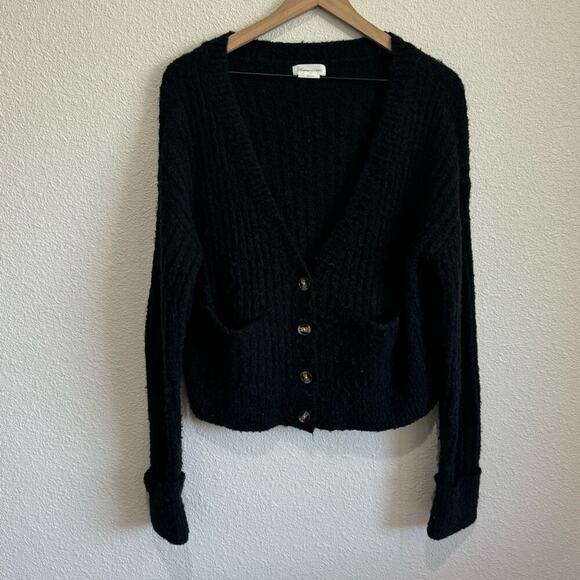 Lovers + Friends Women's Small Wool Blend Cropped Cardigan Knit Boho Casual - Picture 1 of 7